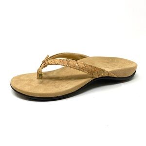 Vionic Bella II Gold Cork Sandals – Size 11 Women’s Arch Support Flip Flops